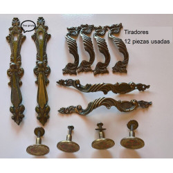 Tiradores 12 piezas usadas